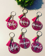 Load image into Gallery viewer, Glitter acrylic &amp; resin keyrings
