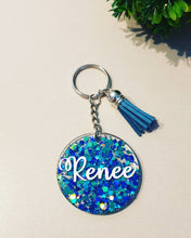 Load image into Gallery viewer, Glitter acrylic &amp; resin keyrings
