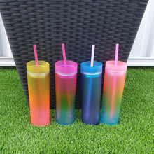 Load image into Gallery viewer, 16oz acrylic tumblers with straw
