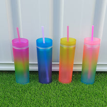 Load image into Gallery viewer, 16oz acrylic tumblers with straw
