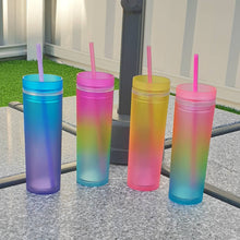 Load image into Gallery viewer, 16oz acrylic tumblers with straw
