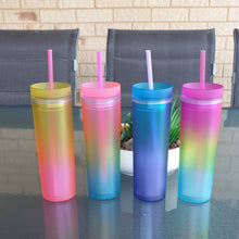 Load image into Gallery viewer, 16oz acrylic tumblers with straw
